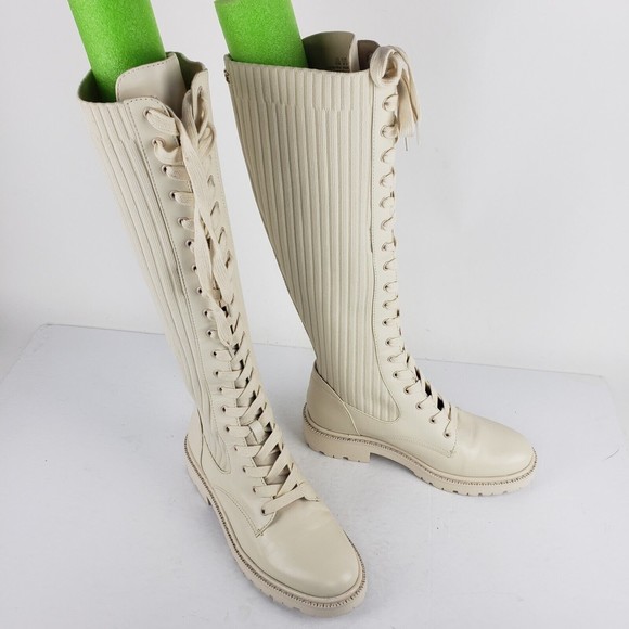 Sam Edelman Lila Knee High Boots Womens Stretch Ribbed - Picture 13 of 16